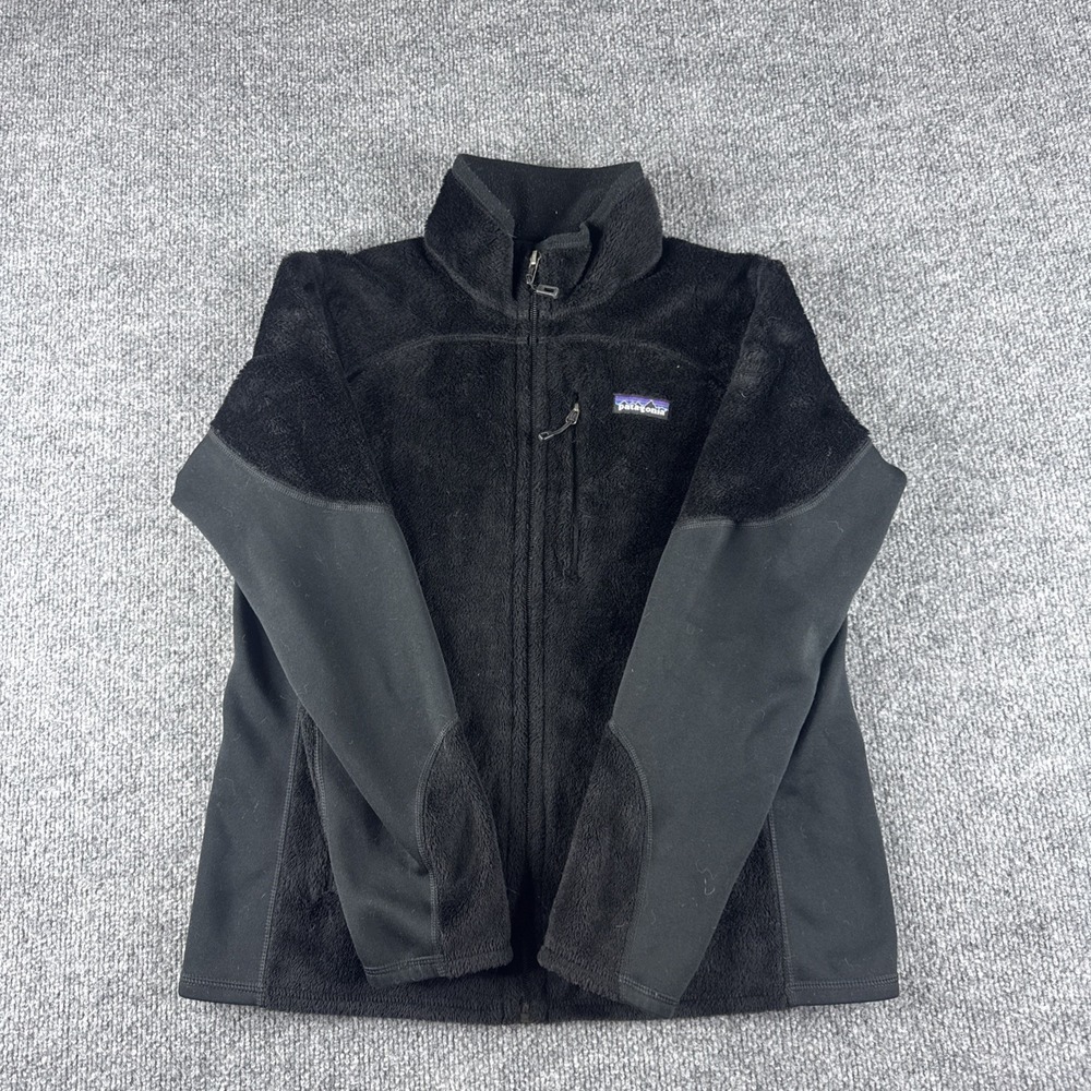 Patagonia Jacket Women M Black R2 Regulator Polartec Fleece Full Zip Hiking Gorp